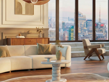 Stacked Cobblestone End Table