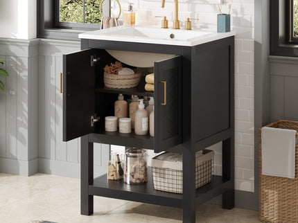 Modern Bathroom Vanity With Elegant Twill Design