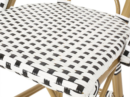 Outdoor Pe Rattan French Barstool Set