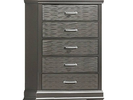 1 Piece Chest With Unique Drawers - Gray