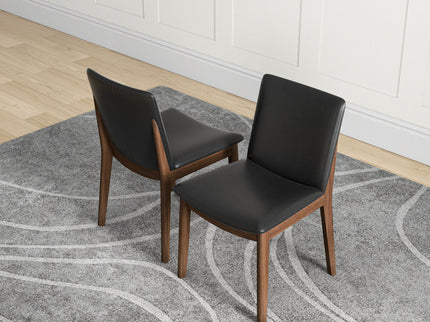 Laura - Mid-Century Modern Solid Wood Dining Chair (Set of 2)