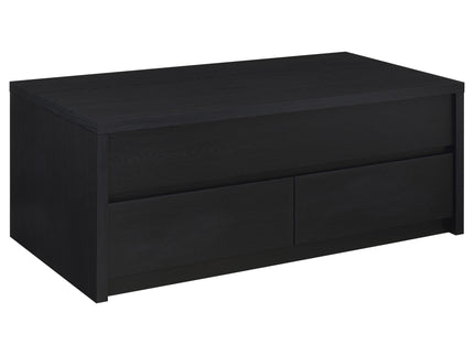Canyon - Lift Top Table With Dual Drawers Storage Solution - Black