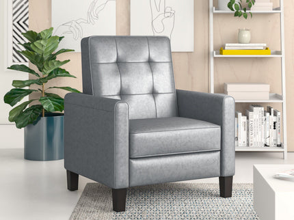 Wide Manual Club Recliner - Dark Gray