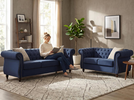 Chesterfield 3 Seater Sofa With Rolled Arms