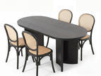 Black / 5 Pc. Table, 4 Chairs