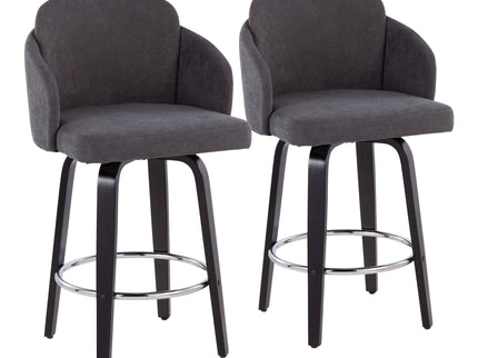 Dahlia - Contemporary Counter Stool Round Footrest (Set of 2)