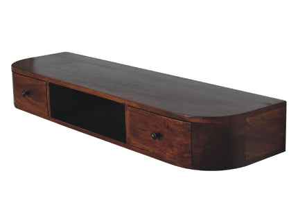 Lunar - 2 Drawer Floating Console - Chestnut