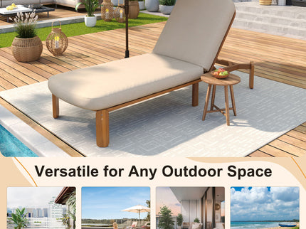 Outdoor Chaise Lounge With Adjustable Backrest