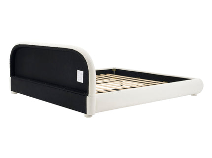 Upholstered Simple Modern Bedroom Bed With Curved Headboard