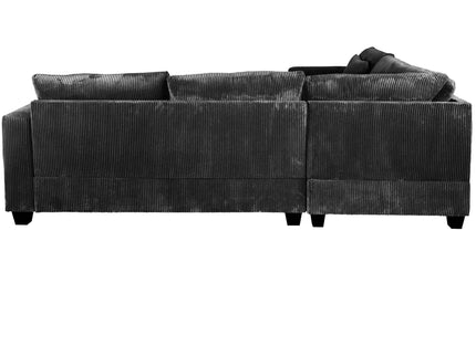 Modern Style L-Shaped Sectional Set With Ottoman