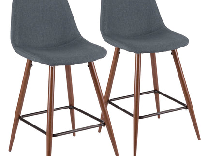 Pebble - Mid Century Modern Counter Stool (Set of 2)