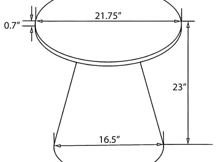 Landry - Round End Table - White Marble