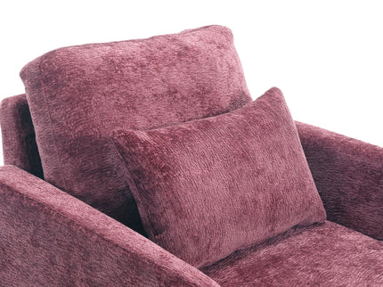 Modern Mid Century Wood Frame Armchair With Tufted Design