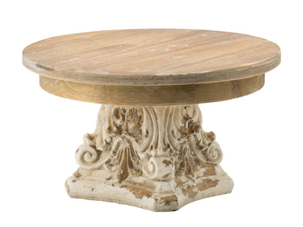 Cake Stand, Cake Plate With Magnesium Base - Cream / Brown
