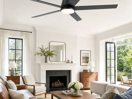Flush Mount Ceiling Fan With Light