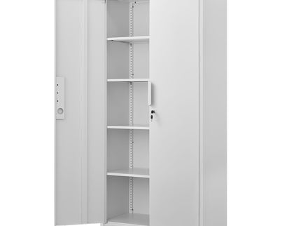 2 Door File Cabinet With Lock, 4 Adjustable Shelves, Heavy-Duty