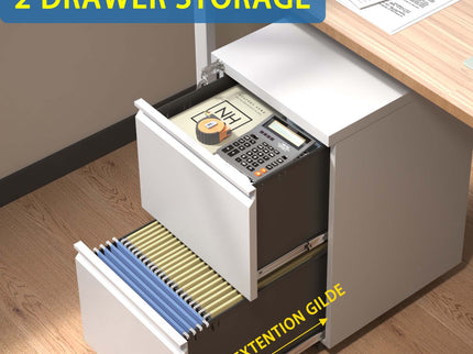 Metal Drawer Mobile File Cabinet With Lock For Home Office Organizer