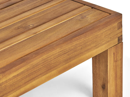 Mythical - Square Outdoor Coffee Table With Frame And Slat Top - Teak