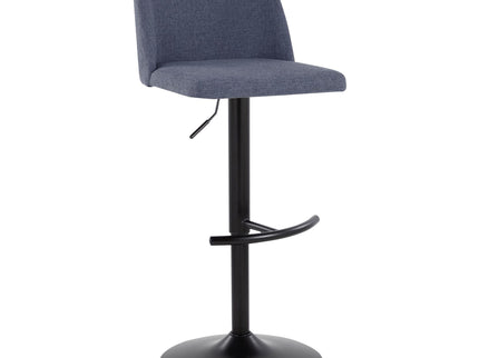Toriano - Contemporary Adjustable Bar Stool With Rounded T Footrest (Set of 2)