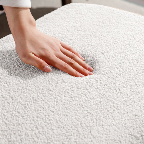 Storage Ottoman Bench For End Of Bed Legs, Modern Camel Faux Fur Entryway Bench Upholstered Padded With Storage For Living Room Bedroom