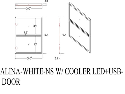 Adelaide - Nightstand With Cooler And Speaker - Gray / Black