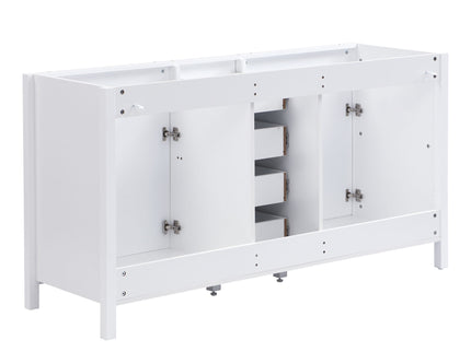 Bathroom Vanity Cabinet Only, Soft Close Doors & Drawers, 4 Drawers & 2 Double Door Cabinets - White