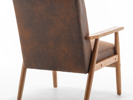 Wide Arm Chair - Light Brown