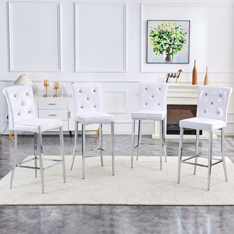 Bar Chairs & Crystal Clasp Design (Set of 2)