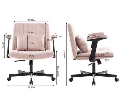 Criss Cross Armrest Office Chair With Wheels