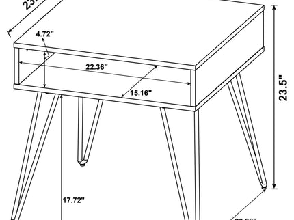 2 Piece Lift Top Coffee And End Table Set With Hairpin Legs - Golden Oak