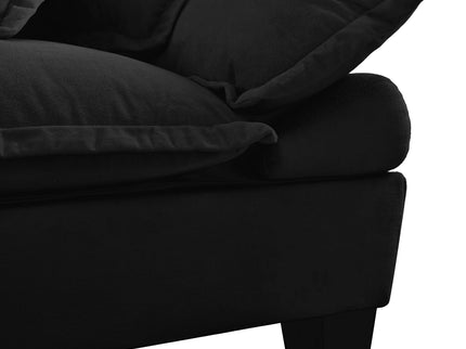 Modular Sectional Sofa With Movable Ottoman & Pillows