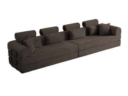 Modern L-Shape Modular Sectional Sofa, Compressed Design