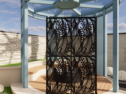 Free Standing Decorative Privacy Screen, Outdoor And Indoor Divider