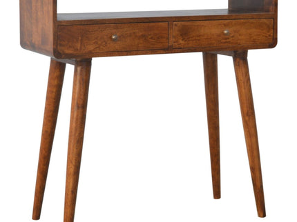 Curved Chestnut Console Table