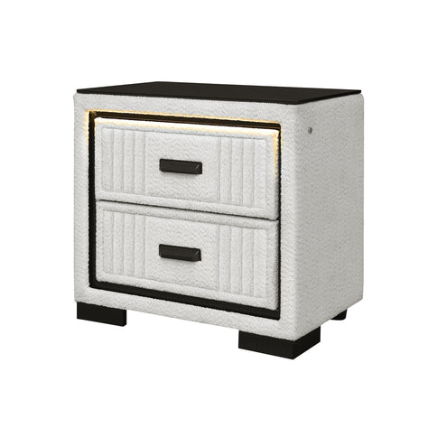 Isaiah - Nightstand With Upholstered Frame
