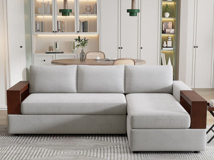 Sectional Sofa Upholstered Sofa Couch With Reversible Armrests For Living Room