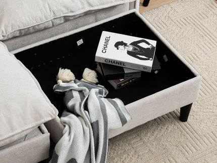 Convertible Combination Sofa With Footstools With Storage
