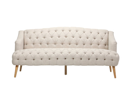 Comfy 3 Seat Sofa With Wooden Legs, For Living Room And Study