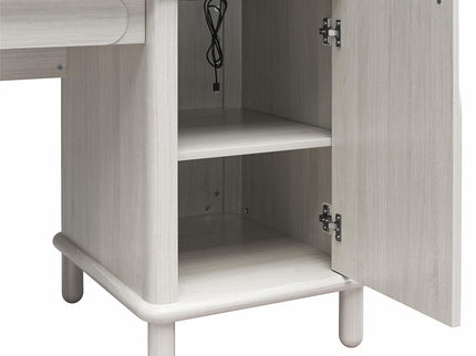 Selena - Double Pedestal Desk - Rustic White