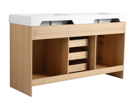 Freestanding Bathroom Vanity With Resin Sink, Soft-Closing Doors And Drawers