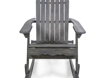 Outdoor Adirondack Rocking Chair With Hand Crafted Details