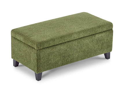 Storage Ottoman With Flip Top Lid - Retro Green
