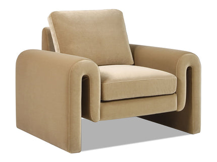 Mason - Arched Arm Chair - Camel Brown Beige