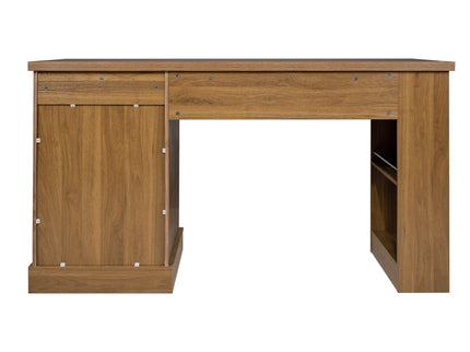 Modern Fluted Office Desk With Storage Cabinet
