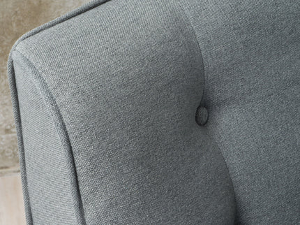 Modern Arm Chair With Tufted Back And Wooden Legs