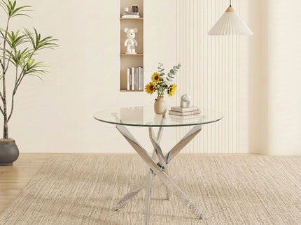 Round Dining, Kitchen Table For Dining Room - Chrome