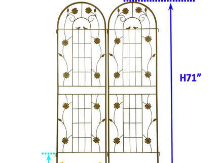 Metal Garden Trellis Rustproof Trellis For Climbing Plant Outdoor Flower Support