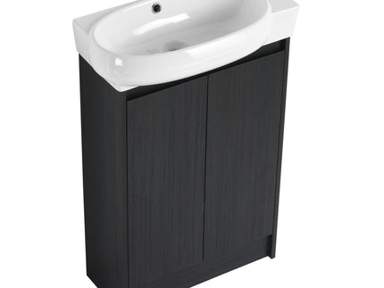 Freestanding Bathroom Vanity With Sink And Storage Rack, Soft Close Doors Base With Basin