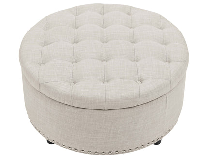 Tufted Storage Ottoman With Upholstery