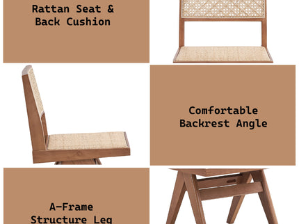 Valentina - 6 Piece Patio Furniture Set - Rattan / Natural